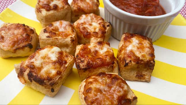 Image for article titled May I Present These Tofu Puff Pizza Rolls